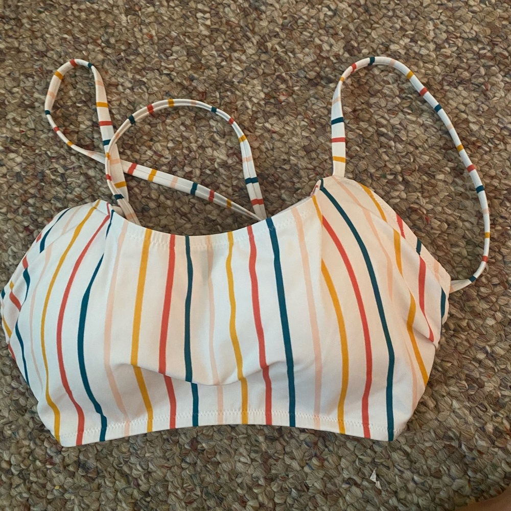 Striped 36D bathing suit top worn once